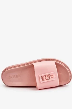 Hot Big Star Shoes Damskie Klapki Big Star LL274425 Jasnoróżowe Różowy