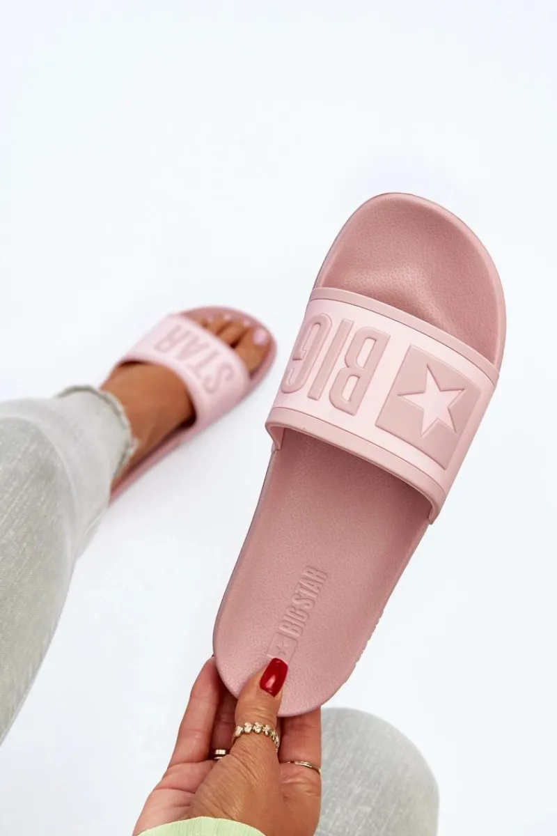 New Big Star Shoes Damskie Klapki Big Star NN274A647 Różowe Różowy