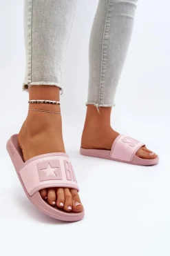 New Big Star Shoes Damskie Klapki Big Star NN274A647 Różowe Różowy