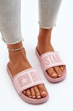 New Big Star Shoes Damskie Klapki Big Star NN274A647 Różowe Różowy