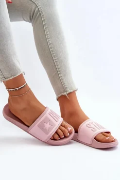 New Big Star Shoes Damskie Klapki Big Star NN274A647 Różowe Różowy