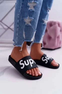 Sale Damskie Klapki Czarne Super Losaria Damskie Klapki Sportowe|Klapki Damskie Klasyczne