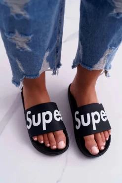 Sale Damskie Klapki Czarne Super Losaria Damskie Klapki Sportowe|Klapki Damskie Klasyczne