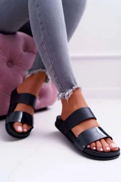 Klapki Sportowe|Klapki Damskie Klasyczne>Boto Damskie Klapki Czarne Viane