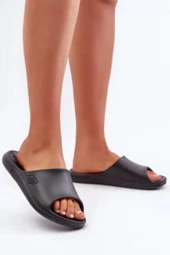 Klapki Sportowe|Klapki Damskie Klasyczne>4F Damskie Klapki MM00FFLIF093A-20S Czarne Czarny