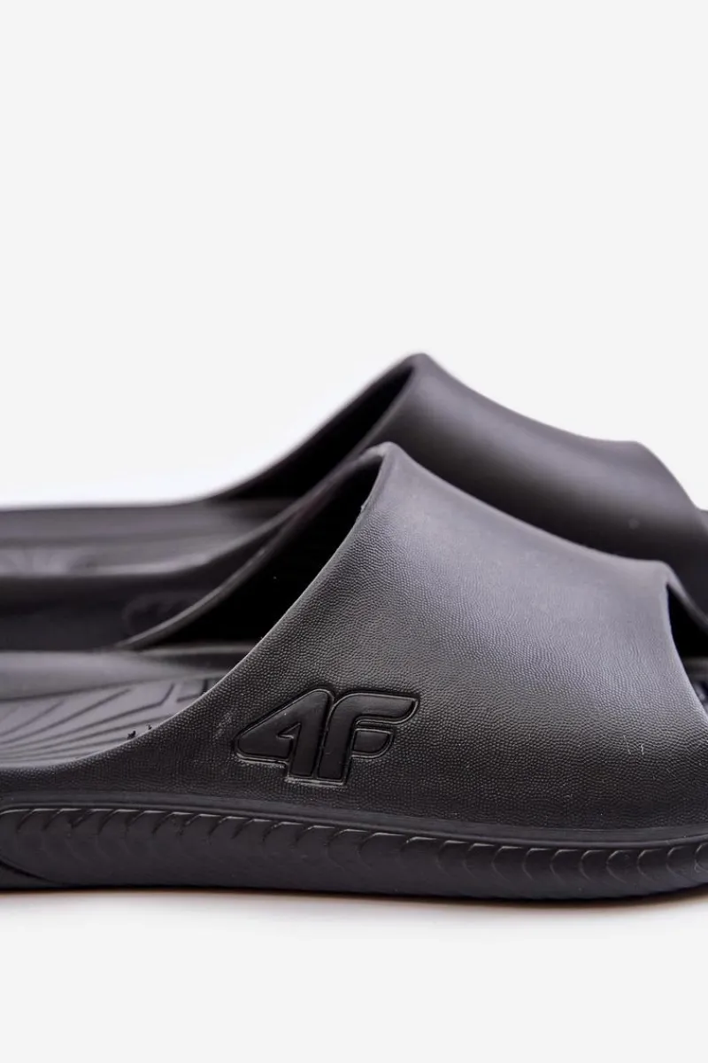 Klapki Sportowe|Klapki Damskie Klasyczne>4F Damskie Klapki MM00FFLIF093A-20S Czarne Czarny