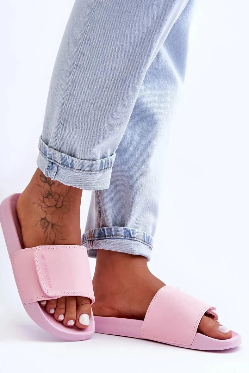 Klapki Sportowe|Klapki Damskie Klasyczne>4F Damskie Klapki SS23FFLIF070-56S Różowe