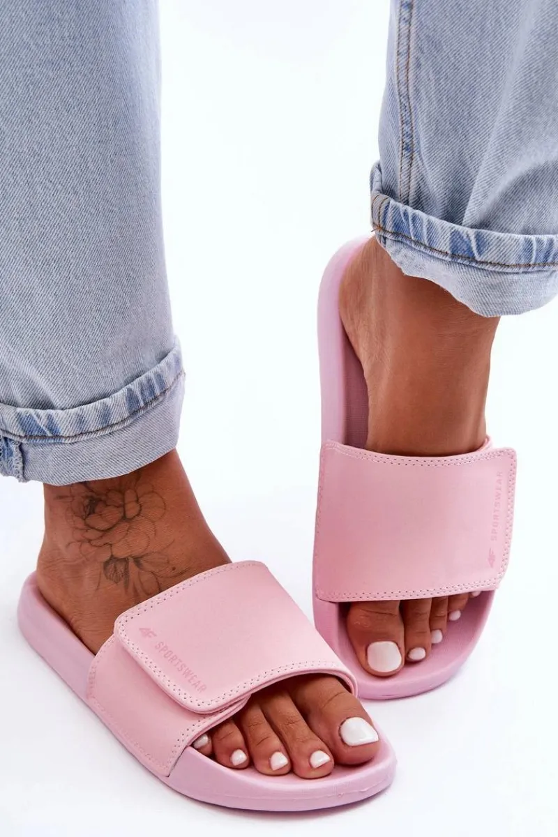 Klapki Sportowe|Klapki Damskie Klasyczne>4F Damskie Klapki SS23FFLIF070-56S Różowe