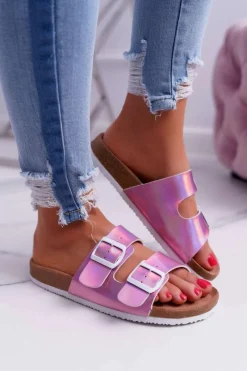 Outlet Damskie Klapki Fioletowe Big Star DD274136 Damskie Klapki Damskie Big Star|Klapki Damskie Klasyczne