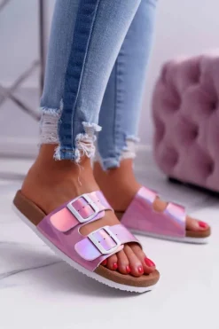 Outlet Damskie Klapki Fioletowe Big Star DD274136 Damskie Klapki Damskie Big Star|Klapki Damskie Klasyczne