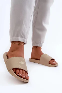 Best 4F Damskie Klapki MM00FFLIF044A-83S Beżowe