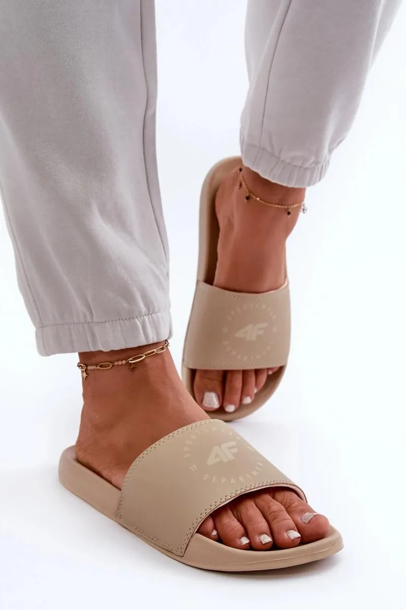 Best 4F Damskie Klapki MM00FFLIF044A-83S Beżowe