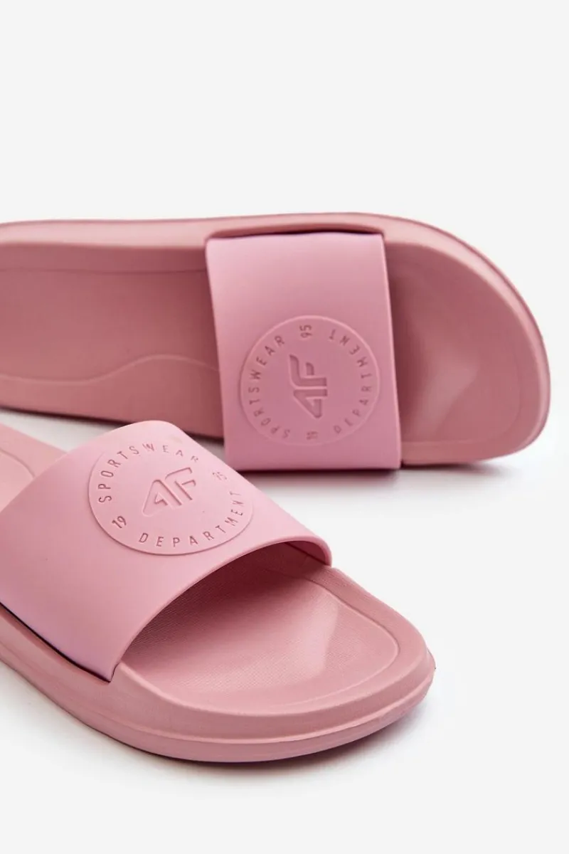 Klapki Sportowe|Klapki Damskie Klasyczne>4F Damskie Klapki MM00FFLIF045-56S Różowe Różowy