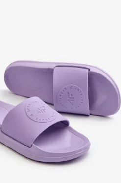 Sale 4F Damskie Klapki MM00FFLIF045-52S Fioletowe Fioletowy