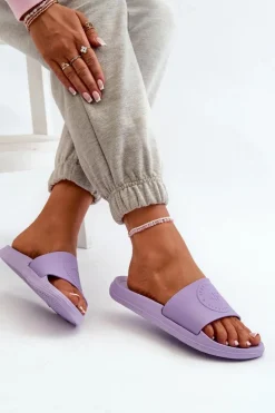 Sale 4F Damskie Klapki MM00FFLIF045-52S Fioletowe Fioletowy