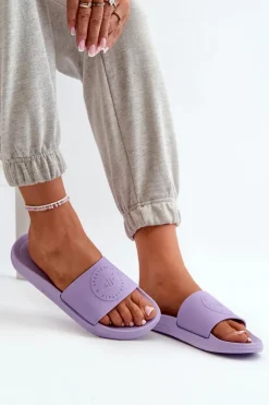 Sale 4F Damskie Klapki MM00FFLIF045-52S Fioletowe Fioletowy