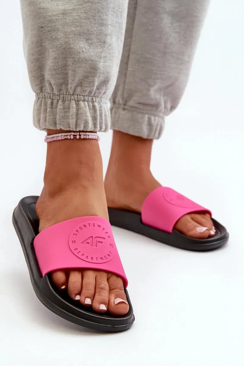 New Damskie Klapki MM00FFLIF045-55S Różowo-Czarne Damskie Klapki Sportowe|Klapki Damskie Klasyczne