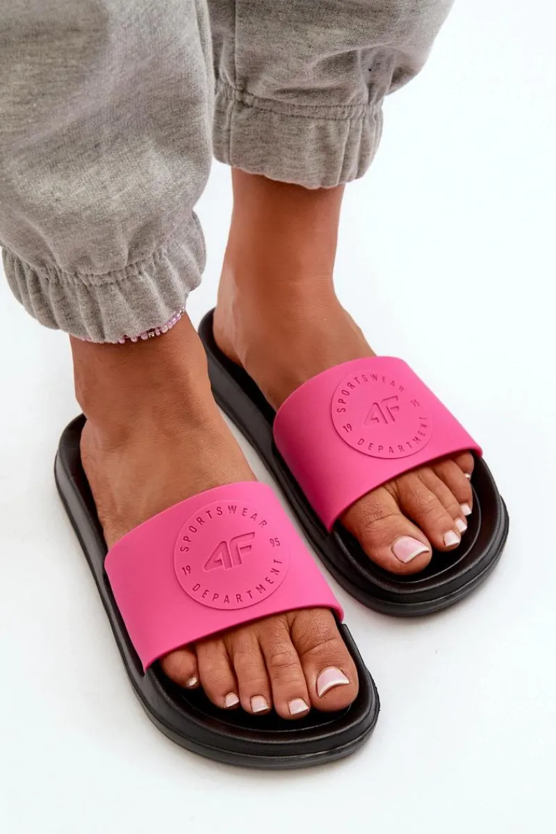 New Damskie Klapki MM00FFLIF045-55S Różowo-Czarne Damskie Klapki Sportowe|Klapki Damskie Klasyczne