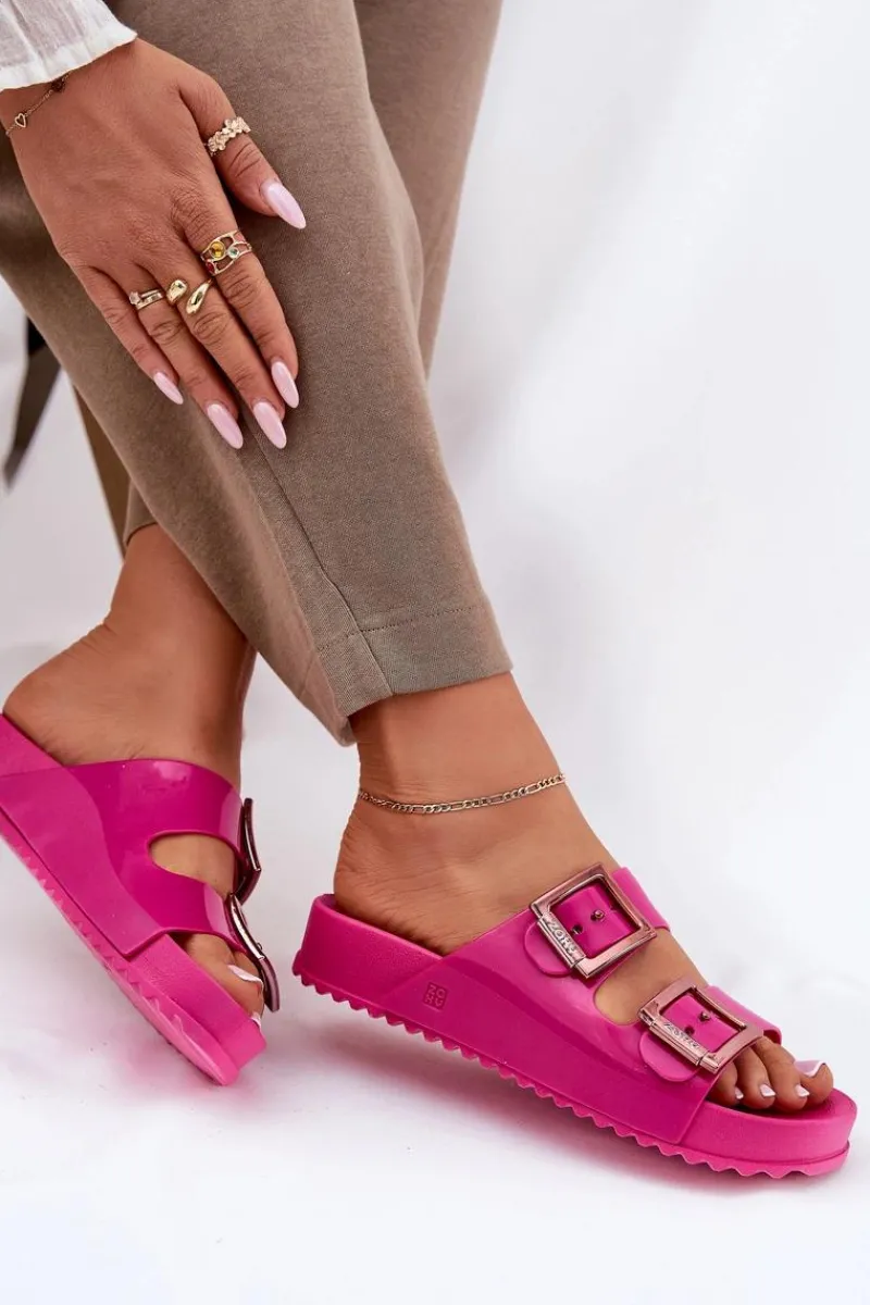 Clearance ZAXY Damskie Klapki Gładkie Pachnące NN285093 Fuksja Różowy