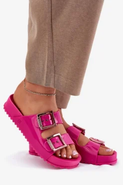 Clearance ZAXY Damskie Klapki Gładkie Pachnące NN285093 Fuksja Różowy