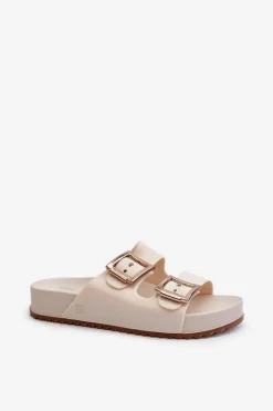 Hot ZAXY Damskie Klapki Gładkie NN285058 Jasnobeżowe