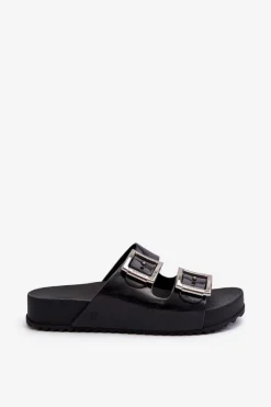 Clearance Damskie Klapki Gładkie HH285157 Czarne Damskie Klapki Damskie Klasyczne