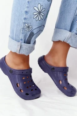 Klapki Damskie Klasyczne>Boto Damskie Klapki Granatowe Piankowe EVA Niebieski