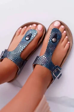 Hot Boto Damskie Klapki Granatowe Japonki Baisan