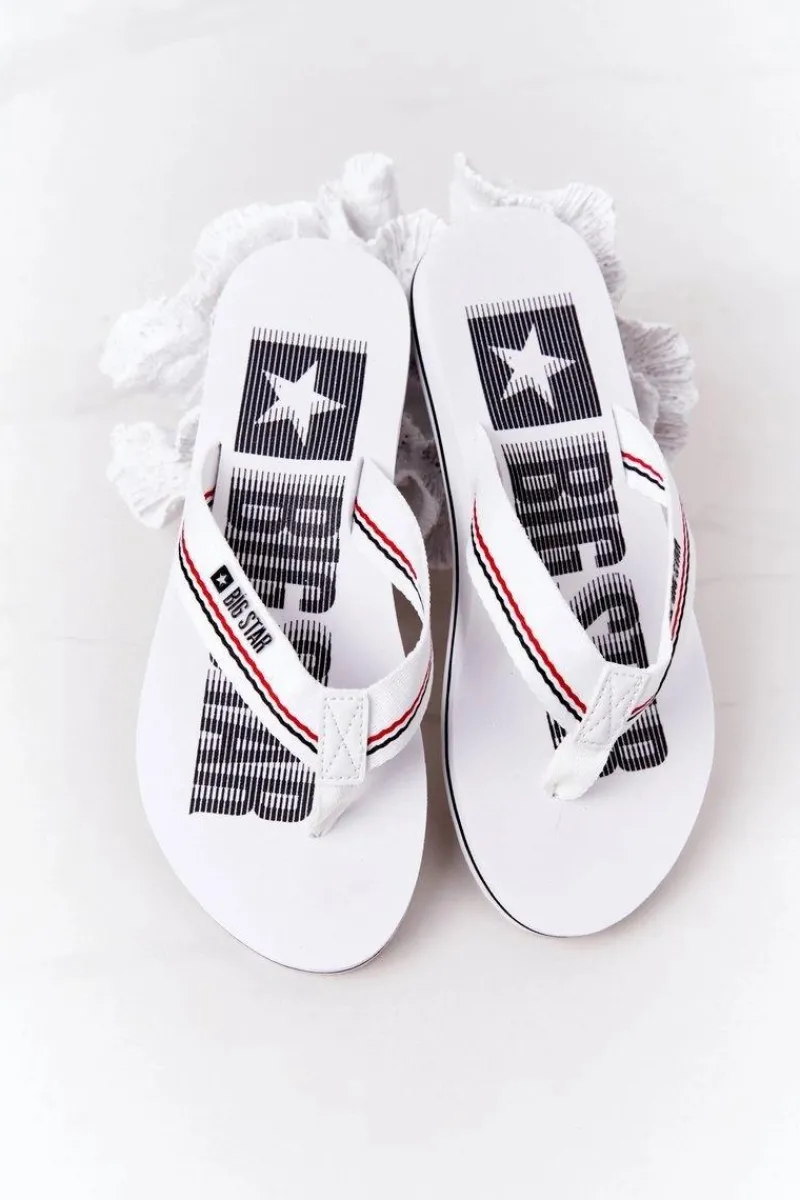 Klapki Damskie Big Star|Klapki Damskie Japonki>Big Star Shoes Damskie Klapki Japonki Big Star HH274A062 Białe