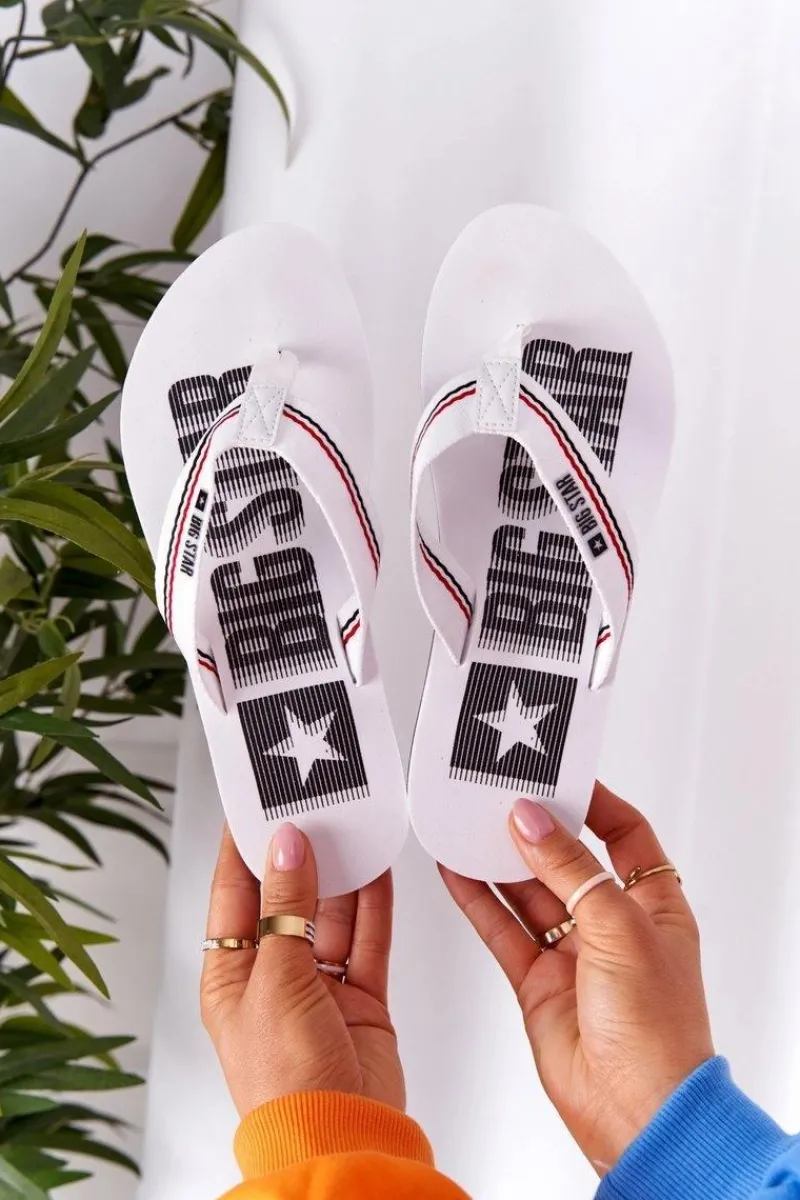 Klapki Damskie Big Star|Klapki Damskie Japonki>Big Star Shoes Damskie Klapki Japonki Big Star HH274A062 Białe