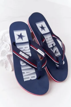 Klapki Damskie Big Star|Klapki Damskie Japonki>Big Star Shoes Damskie Klapki Japonki Big Star HH274A059 Granatowe
