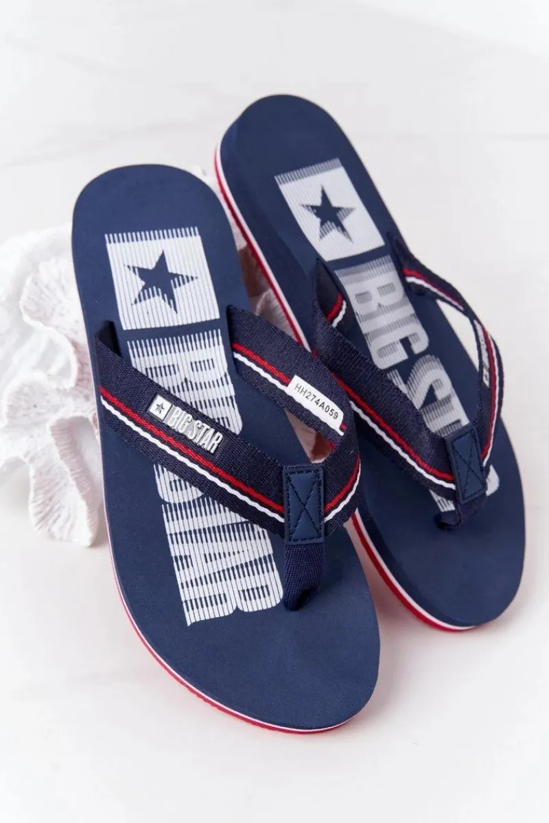 Klapki Damskie Big Star|Klapki Damskie Japonki>Big Star Shoes Damskie Klapki Japonki Big Star HH274A059 Granatowe