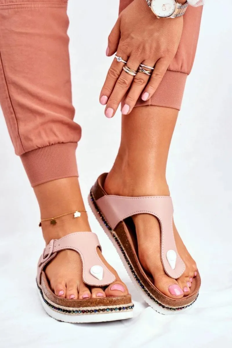 Klapki Damskie Big Star|Klapki Damskie Japonki>Big Star Shoes Damskie Klapki Japonki Big Star Różowe FF274636