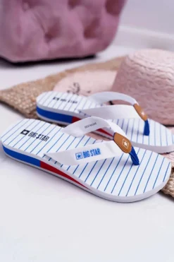 Klapki Damskie Big Star|Klapki Damskie Japonki>Big Star Shoes Damskie Klapki Japonki Big Star DD274A245 Białe