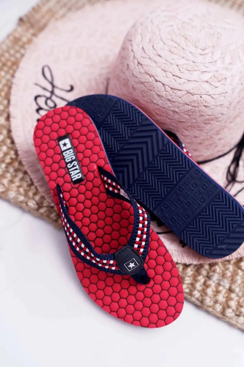 Klapki Damskie Big Star|Klapki Damskie Japonki>Big Star Shoes Damskie Klapki Japonki Big Star DD274A252 Czerwone