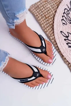 Best Big Star Shoes Damskie Klapki Japonki Big Star DD274A251 Czarne