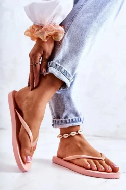 Klapki Sportowe|Klapki Damskie Big Star>Big Star Shoes Damskie Klapki Japonki Big Star JJ274A386 Nude