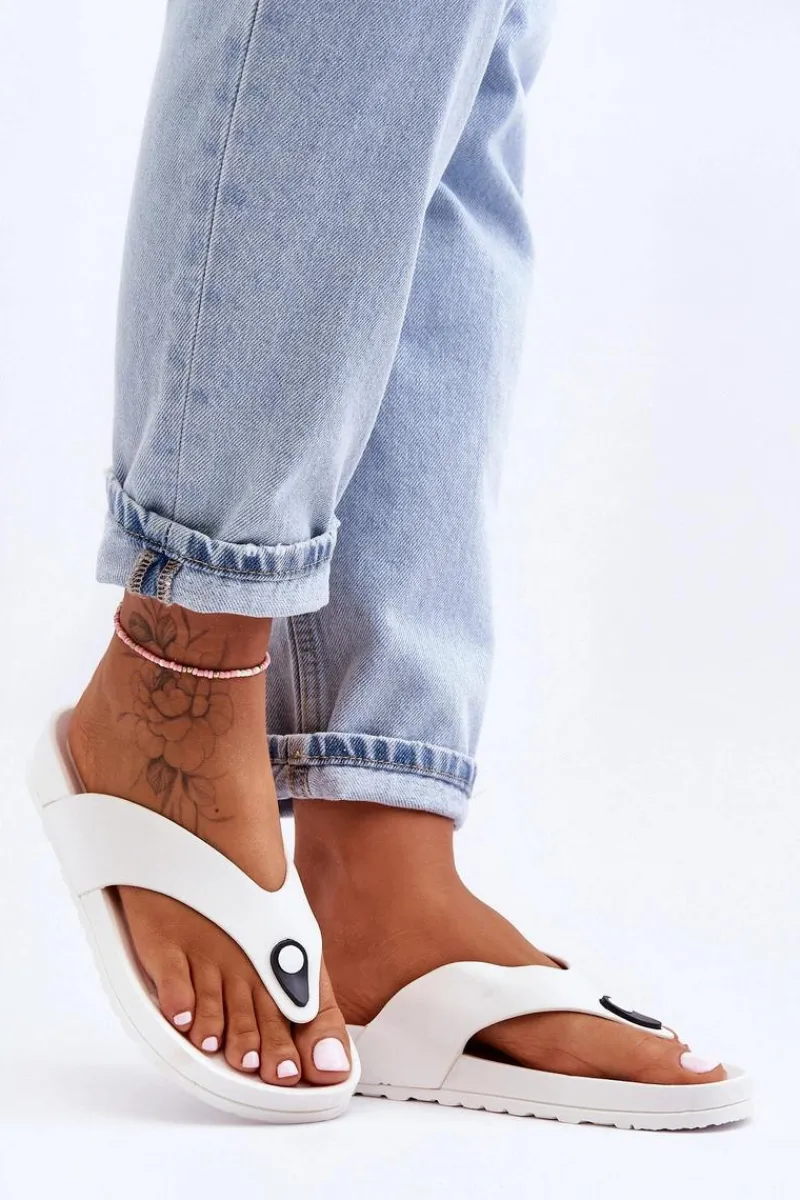 New Damskie Klapki Japonki Na Platformie Białe Bellitta Damskie Klapki Damskie Japonki|Klapki Na Platformie