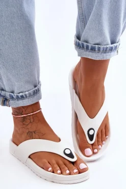 New Damskie Klapki Japonki Na Platformie Białe Bellitta Damskie Klapki Damskie Japonki|Klapki Na Platformie