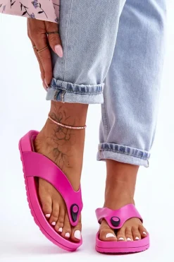 New Damskie Klapki Japonki Na Platformie Fuksja Bellitta Damskie Klapki Damskie Japonki|Klapki Na Platformie