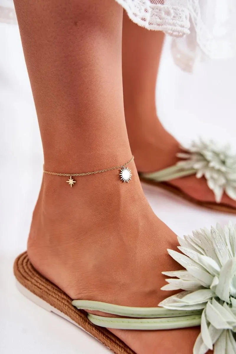 Klapki Damskie Japonki>Boto Damskie Klapki Japonki Z Materiałową Ozdobą Zielone Eviana