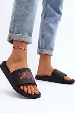 Best Damskie Klapki LCW-24-42-2483L Czarne Damskie Klapki Damskie Klasyczne