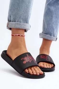 Best Damskie Klapki LCW-24-42-2483L Czarne Damskie Klapki Damskie Klasyczne