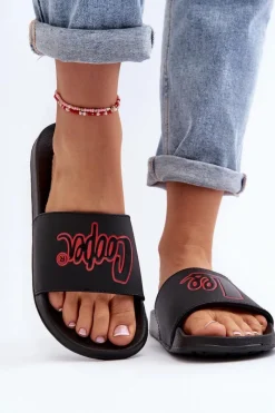 Best Damskie Klapki LCW-24-42-2483L Czarne Damskie Klapki Damskie Klasyczne