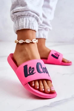 Best Lee Cooper Damskie Klapki LCW-22-42-1000 Neonowy Róż