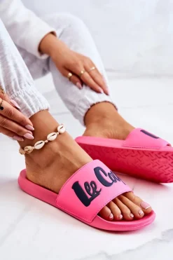 Best Lee Cooper Damskie Klapki LCW-22-42-1000 Neonowy Róż