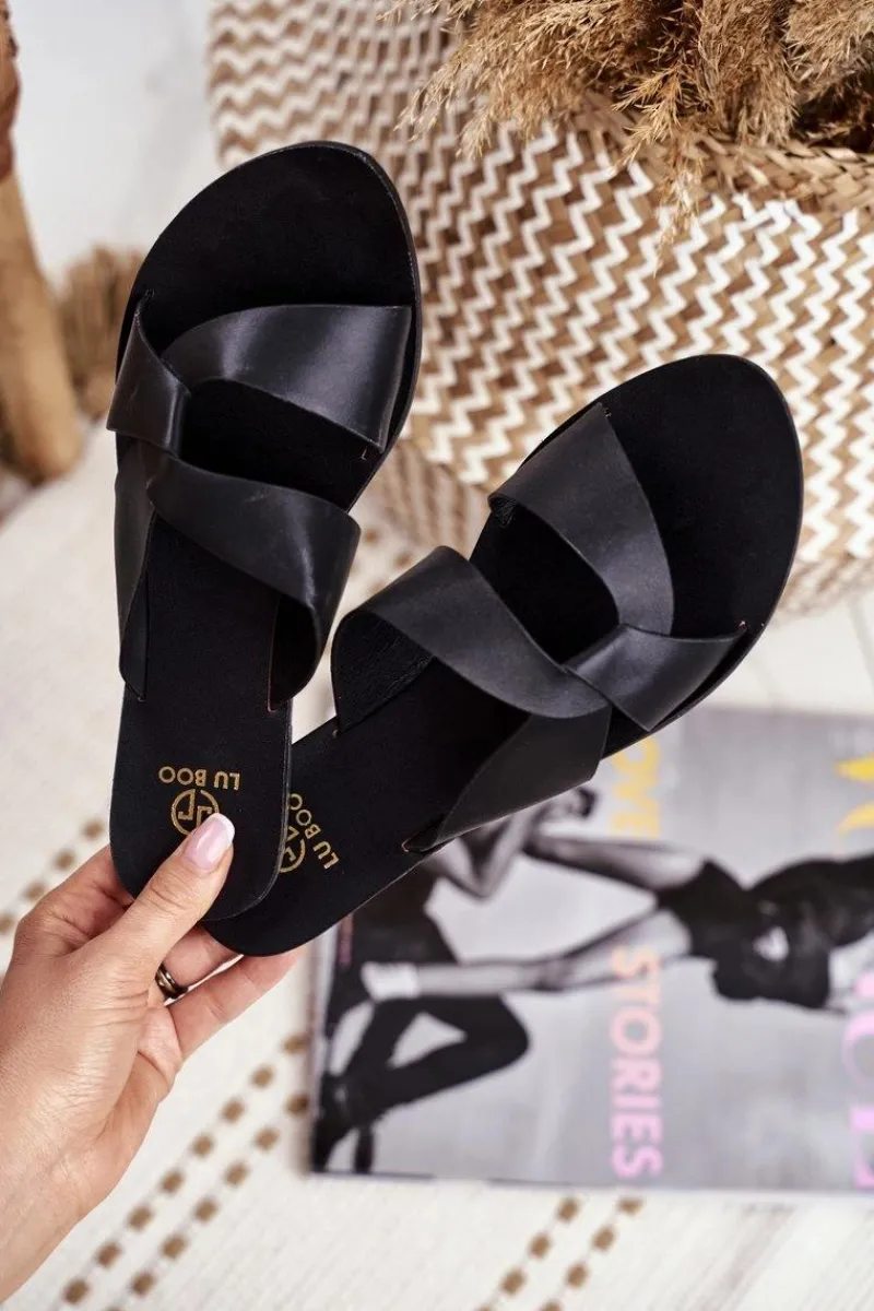 Hot Boto Damskie Klapki Lu Boo Czarne Mabella