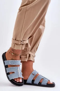 Clearance Damskie Klapki Materiałowe Na Rzep e Lamirose Damskie Klapki Na Platformie|Klapki Damskie Klasyczne