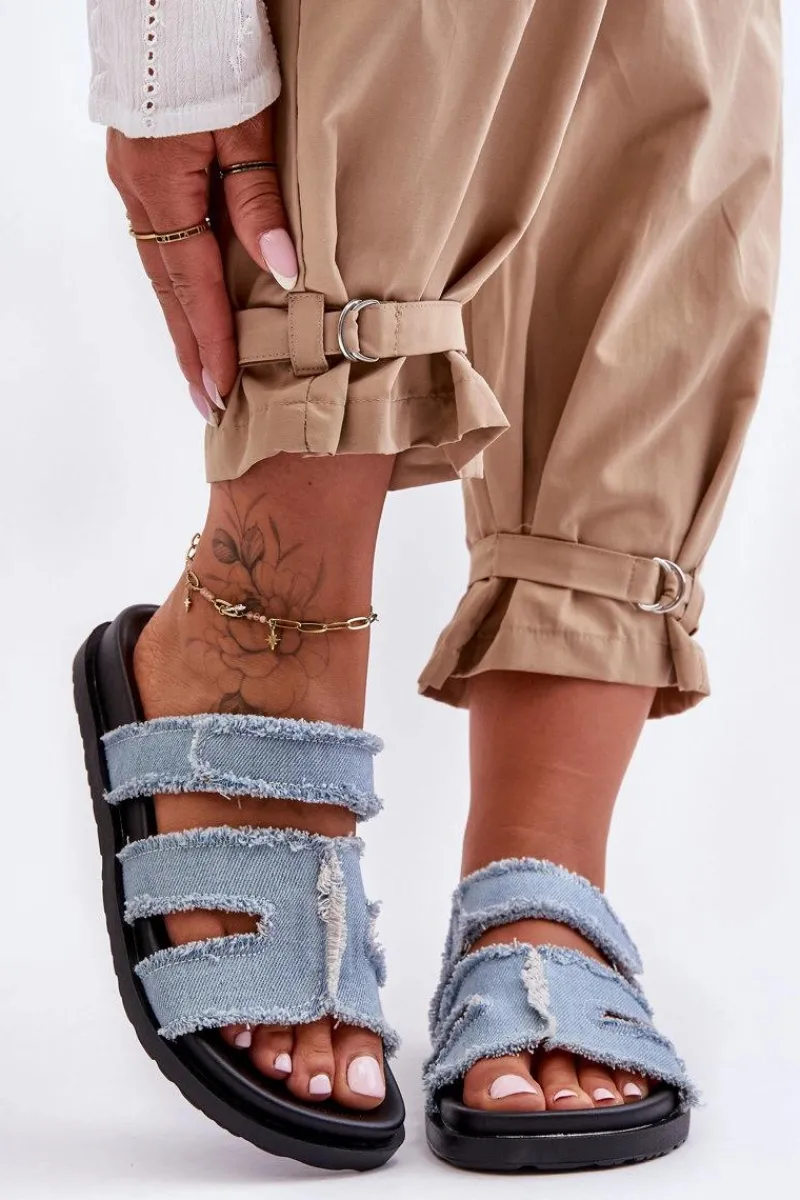 Clearance Damskie Klapki Materiałowe Na Rzep e Lamirose Damskie Klapki Na Platformie|Klapki Damskie Klasyczne