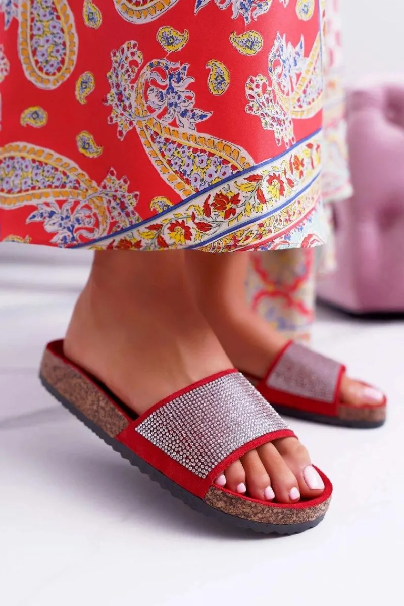 Klapki Korkowe|Klapki Damskie Klasyczne>Boto Damskie Klapki Na Korku Z Kryształkami Do It!